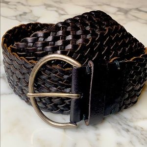 GAP Braided Leather with brushed silver buckle